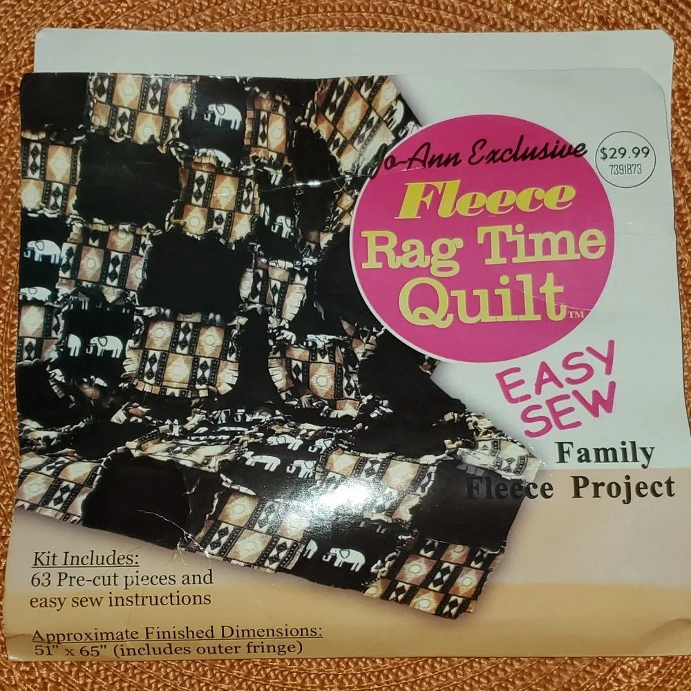 Jo-Ann's Exclusive Fleece Rag Time Quilt Kit - #7391873 Earth Tones